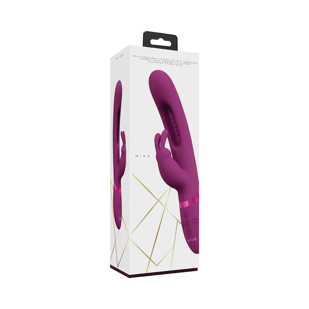 Shots Vive Mika Rechargeable Triple Motor Vibrating Rabbit with G-Spot Stimulator