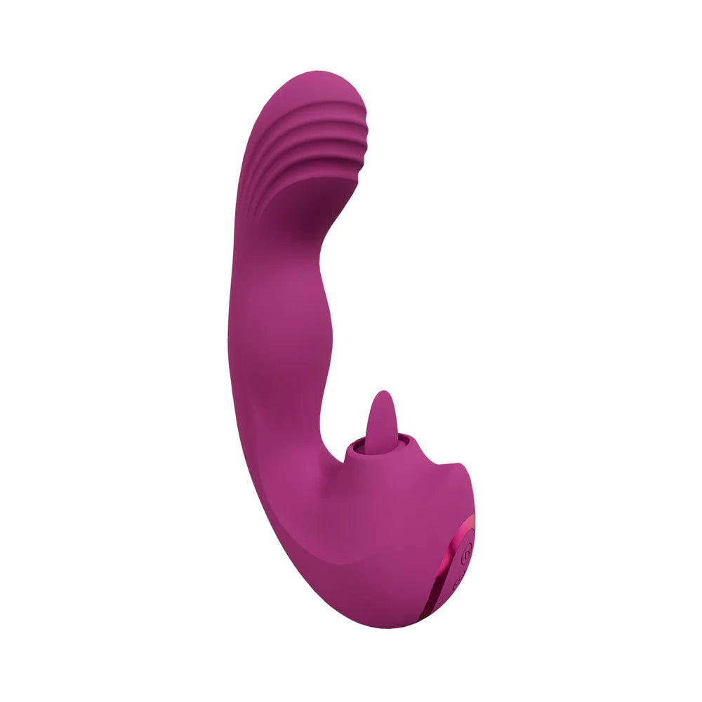 VIVE Yumi Rechargeable Triple Motor G-Spot Finger Motion Vibrator and Flickering Tongue Stimulator