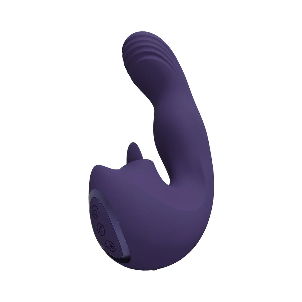 VIVE Yumi Rechargeable Triple Motor G-Spot Finger Motion Vibrator and Flickering Tongue Stimulator