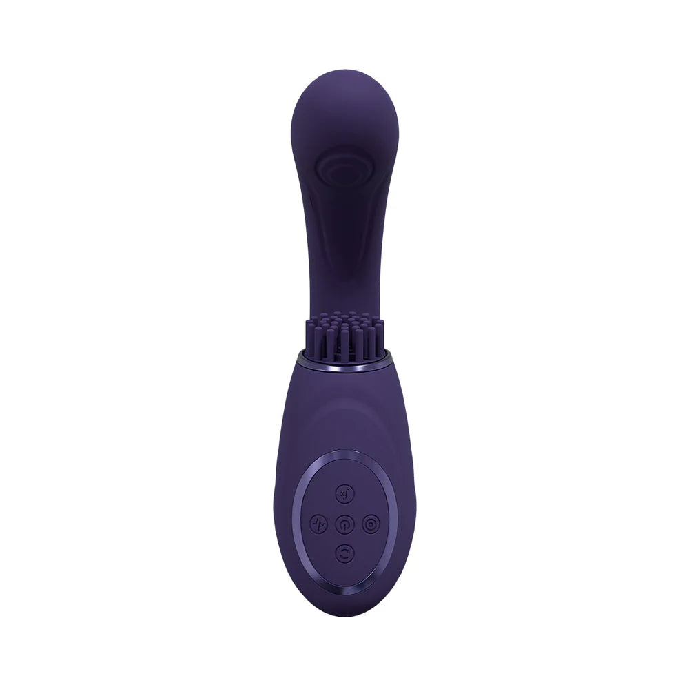 VIVE Gen Rechargeable Triple Motor G-Spot Vibrator with Pulse Wave and Vibrating Bristles