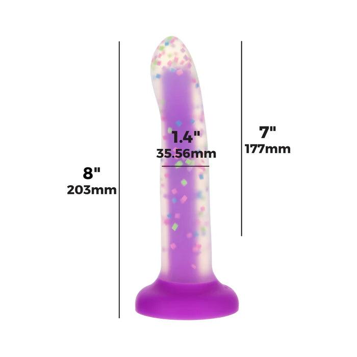 Addiction Rave Silicone Glow In The Dark Dildo 8in