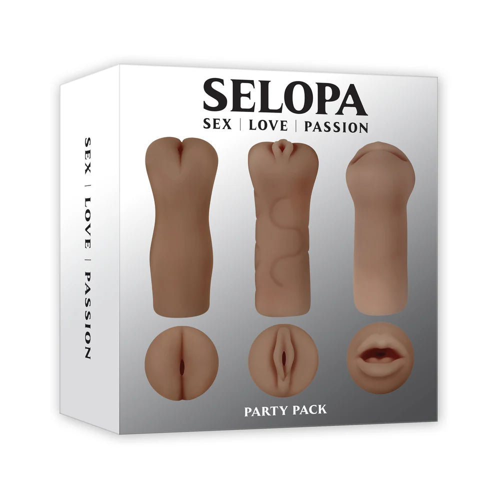 Selopa Party Pack Oral, Vaginal and Anal Strokers (3 per Pack)