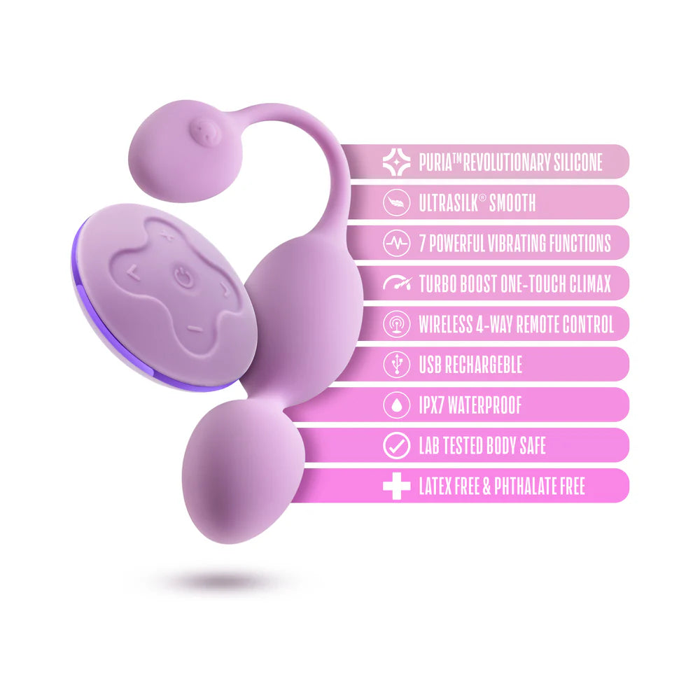 Wellness Raine Rechargeable Silicone Vibrating Kegel Ball with Remote