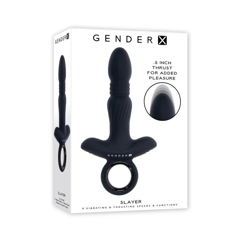 Gender X Slayer Rechargeable Silicone Thrusting Anal Vibrator