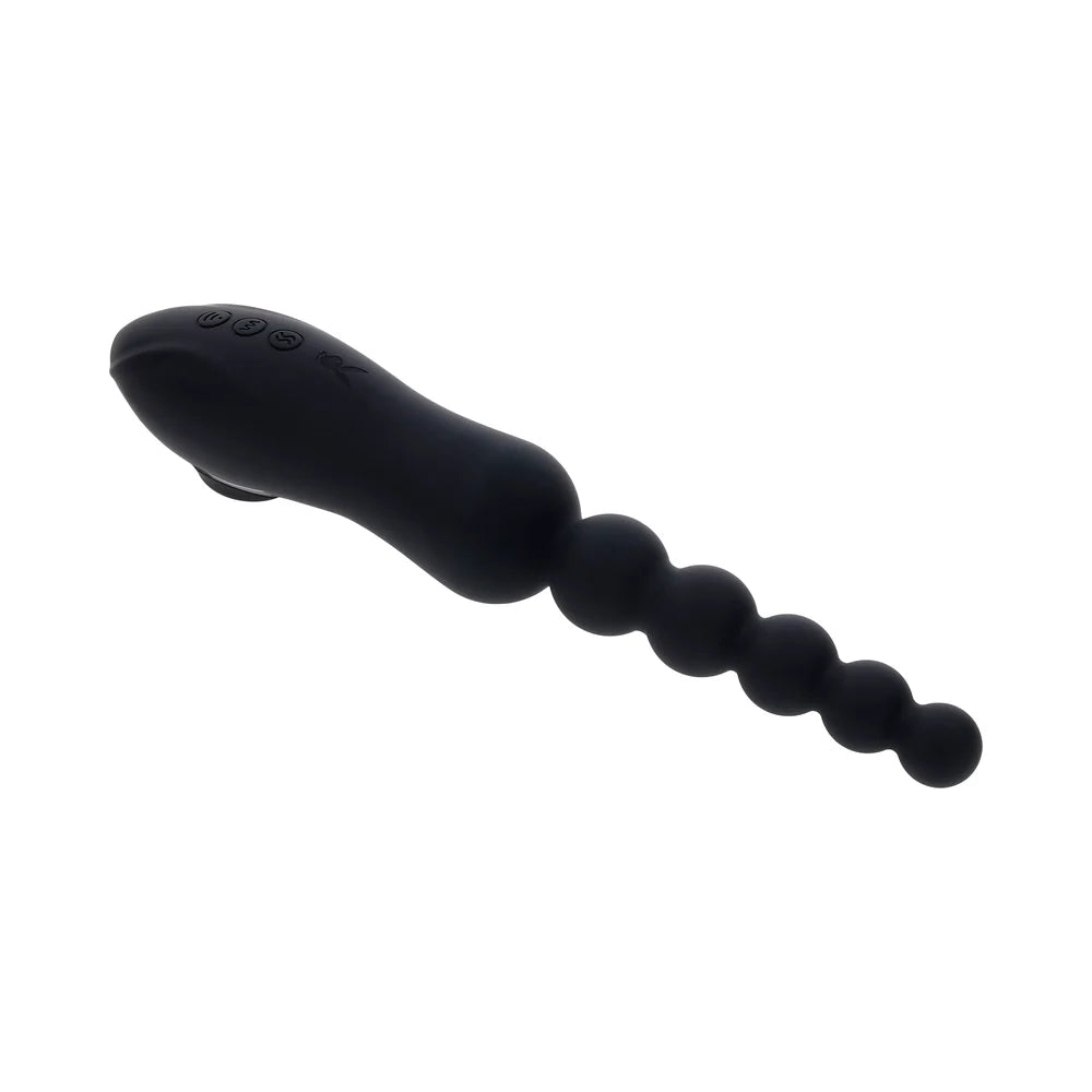 Playboy Let It Bead Rechargeable Flexible Dual-Ended Anal Vibe with Suction