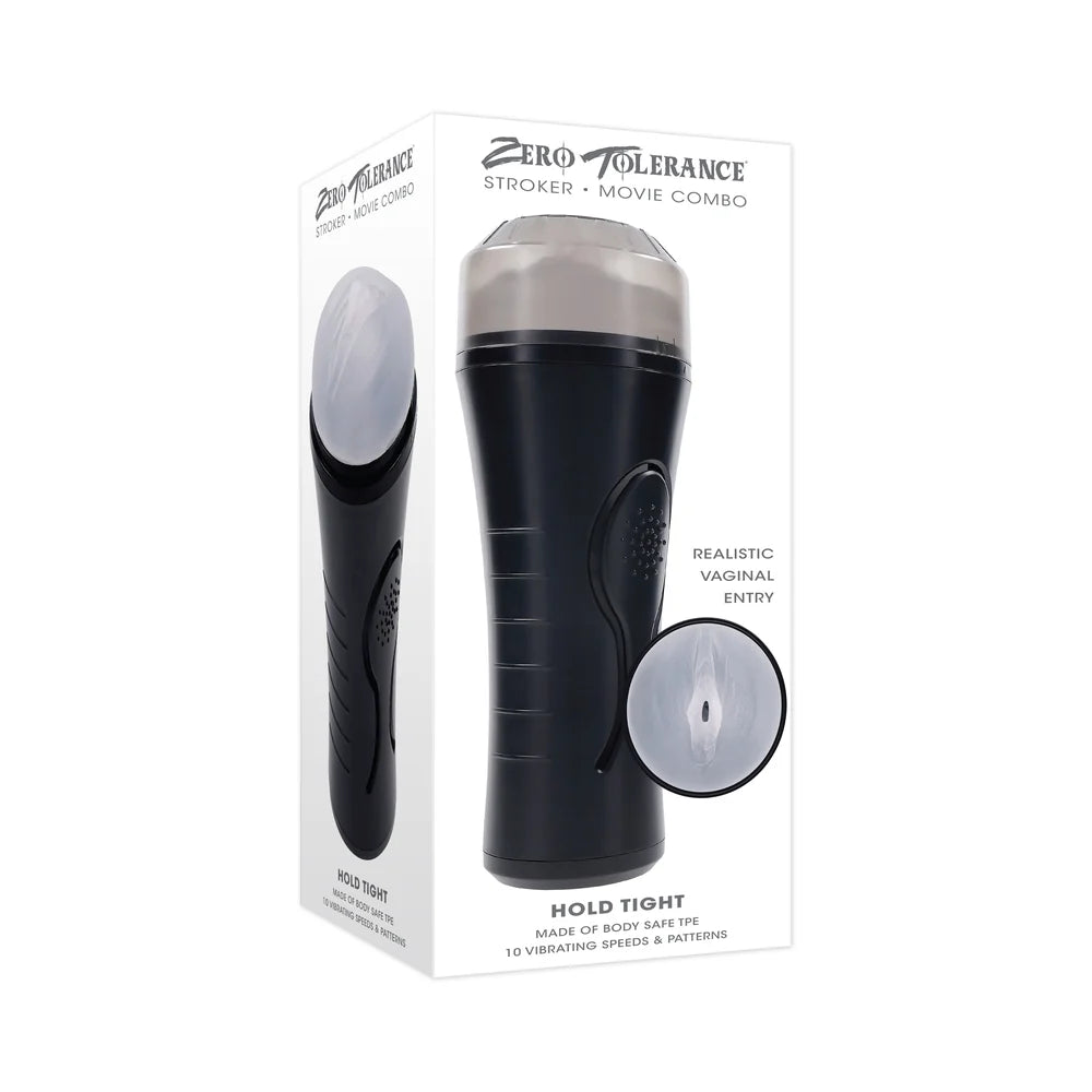 Zero Tolerance Hold Tight Rechargeable Vibrating Squeezeable Cannister Stroker