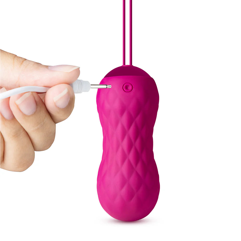 Blush Carina Rechargeable Silicone Vibrating Egg - Velvet Fuchsia