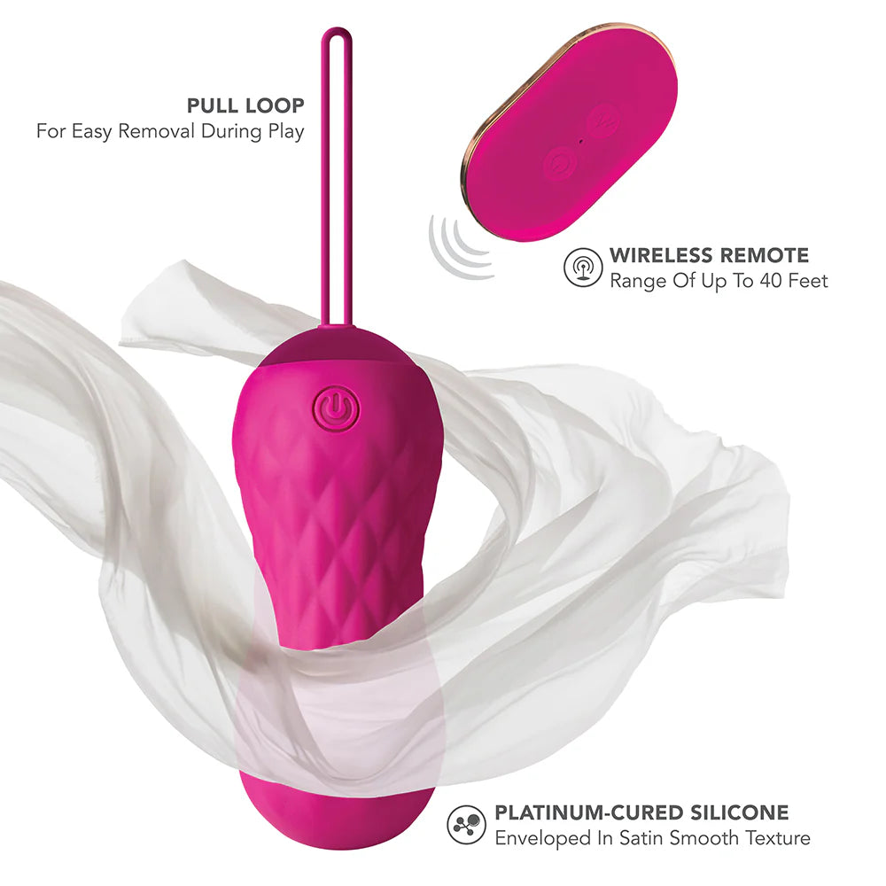 Blush Carina Rechargeable Silicone Vibrating Egg - Velvet Fuchsia