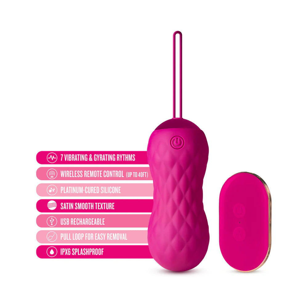 Blush Carina Rechargeable Silicone Vibrating Egg - Velvet Fuchsia