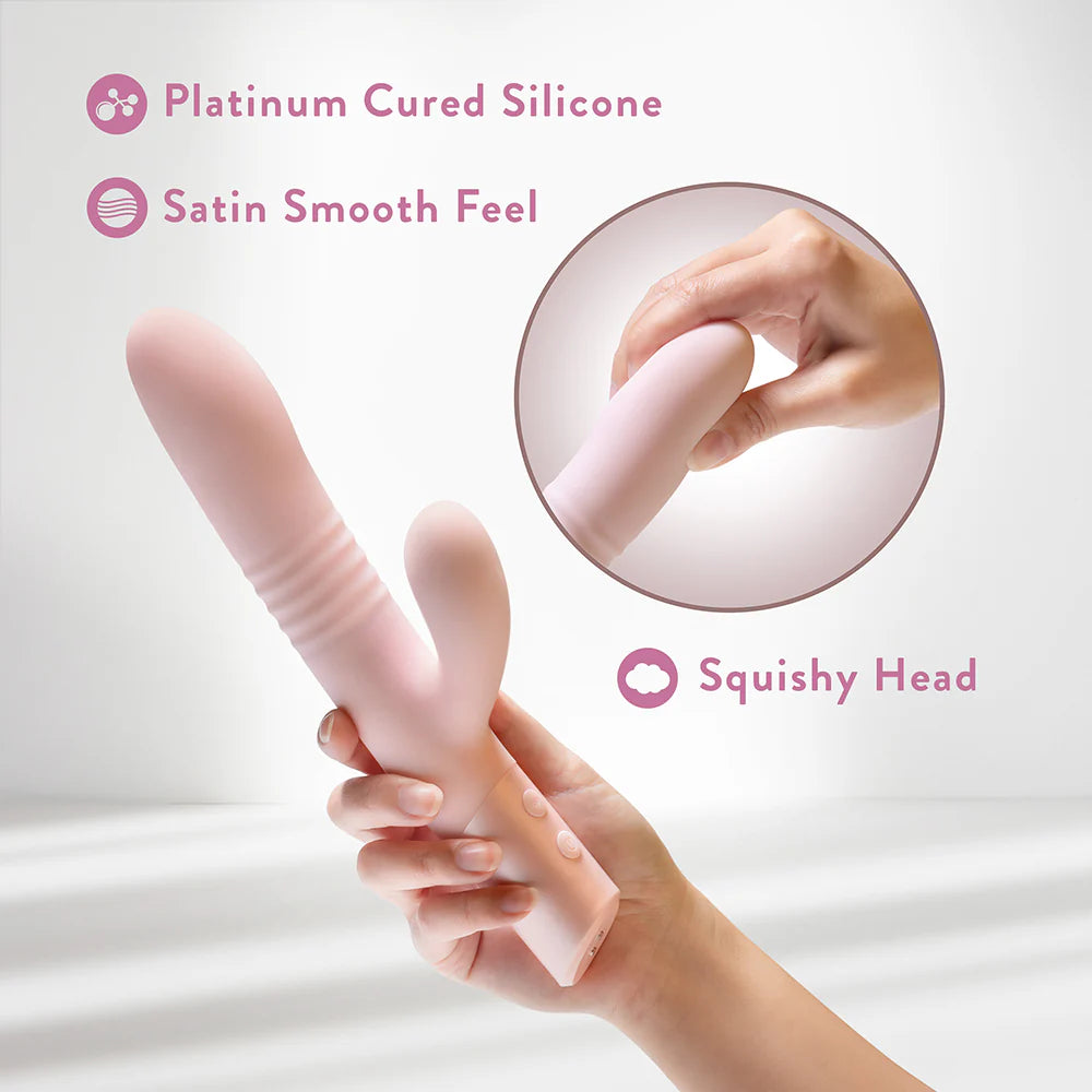 Blush Collection Fraya Rechargeable Silicone Rabbit Vibrator - Pink