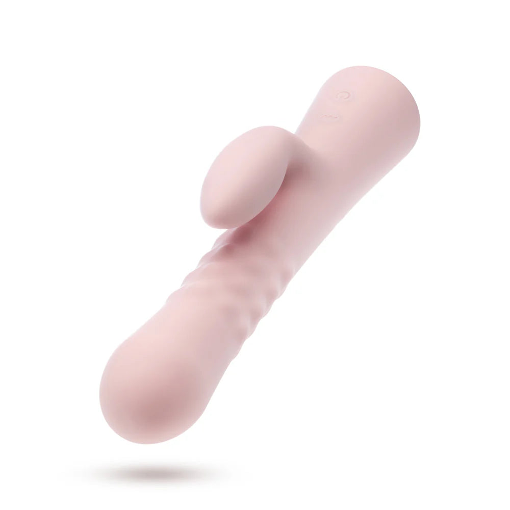 Blush Jaymie Rechargeable Silicone Rabbit Vibrator - Pink