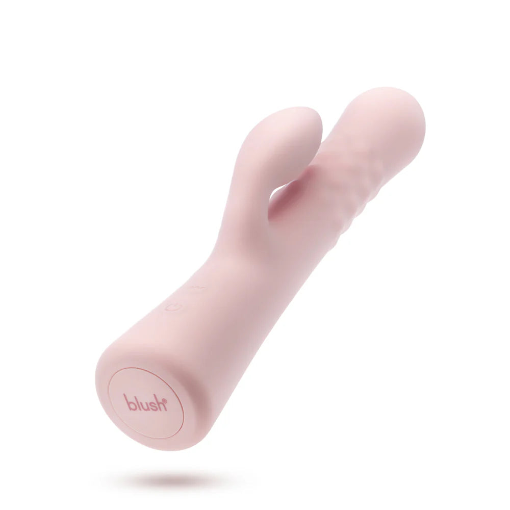 Blush Jaymie Rechargeable Silicone Rabbit Vibrator - Pink