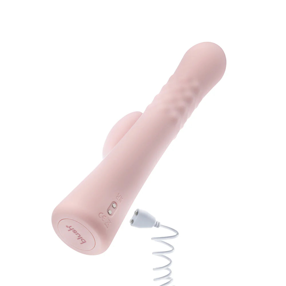 Blush Jaymie Rechargeable Silicone Rabbit Vibrator - Pink