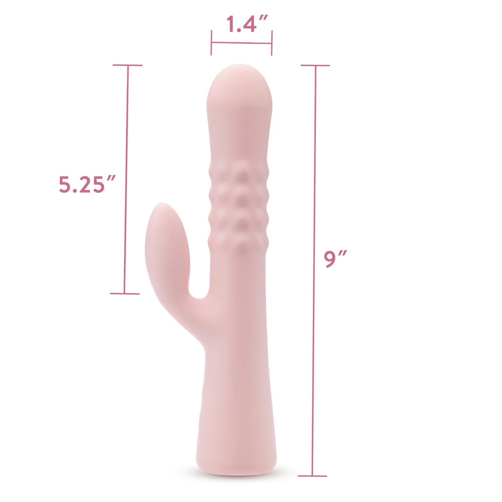 Blush Jaymie Rechargeable Silicone Rabbit Vibrator - Pink