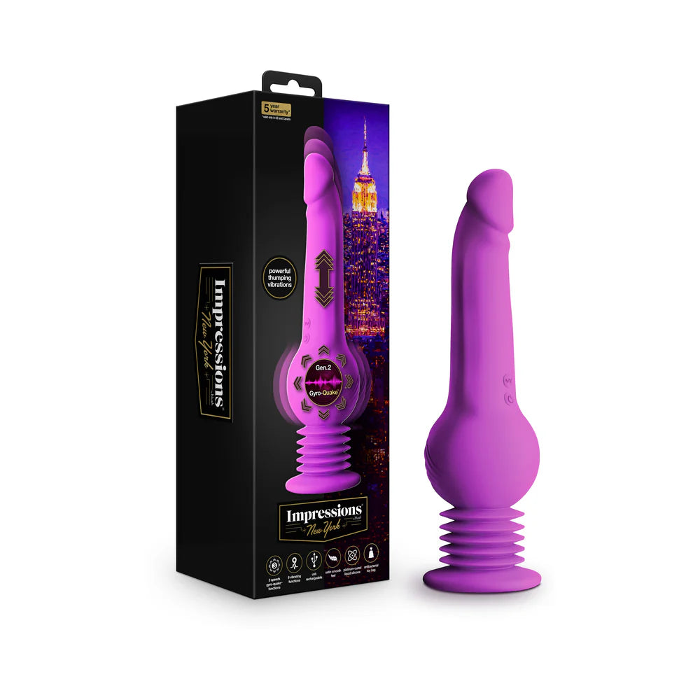 Impressions New York Rechargeable Silicone Gyro-Quake Dildo