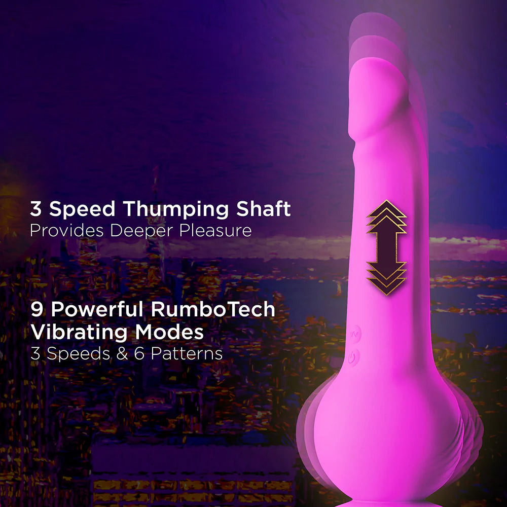 Impressions New York Rechargeable Silicone Gyro-Quake Dildo