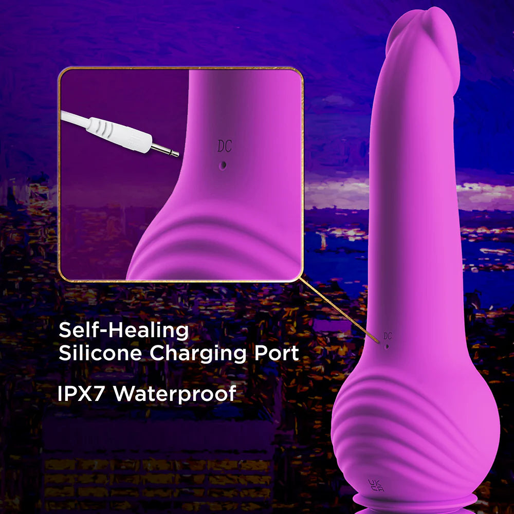 Impressions New York Rechargeable Silicone Gyro-Quake Dildo