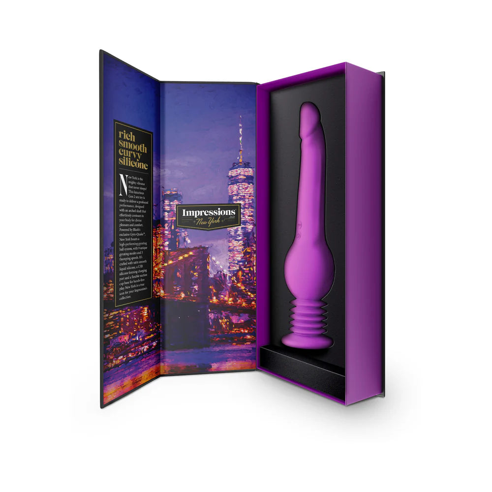 Impressions New York Rechargeable Silicone Gyro-Quake Dildo