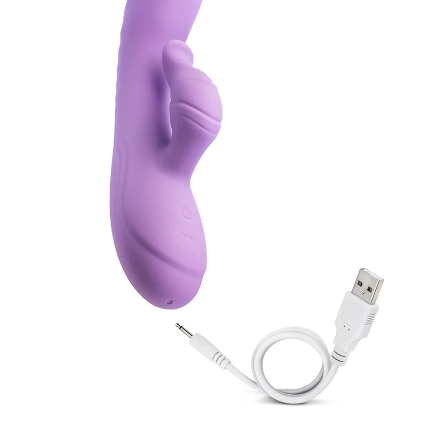 Blush Collection Evelyn Rechargeable Silicone Rabbit Vibrator - Purple