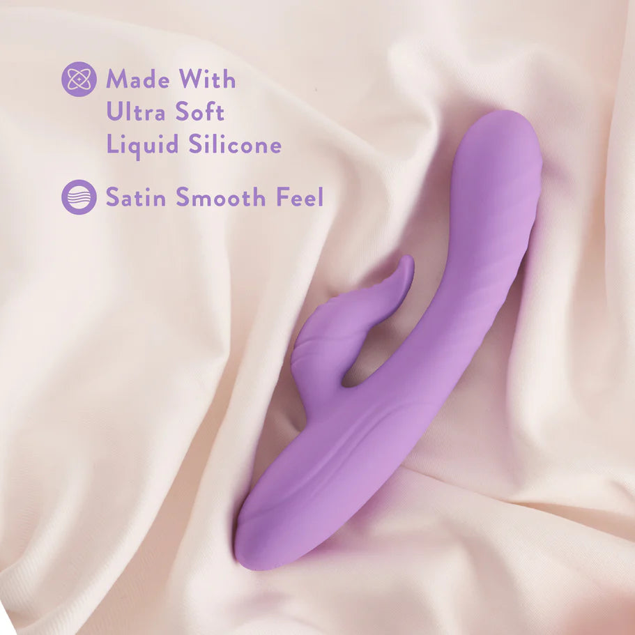 Blush Collection Evelyn Rechargeable Silicone Rabbit Vibrator - Purple