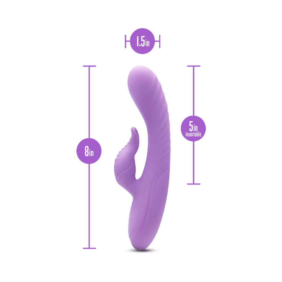 Blush Collection Evelyn Rechargeable Silicone Rabbit Vibrator - Purple