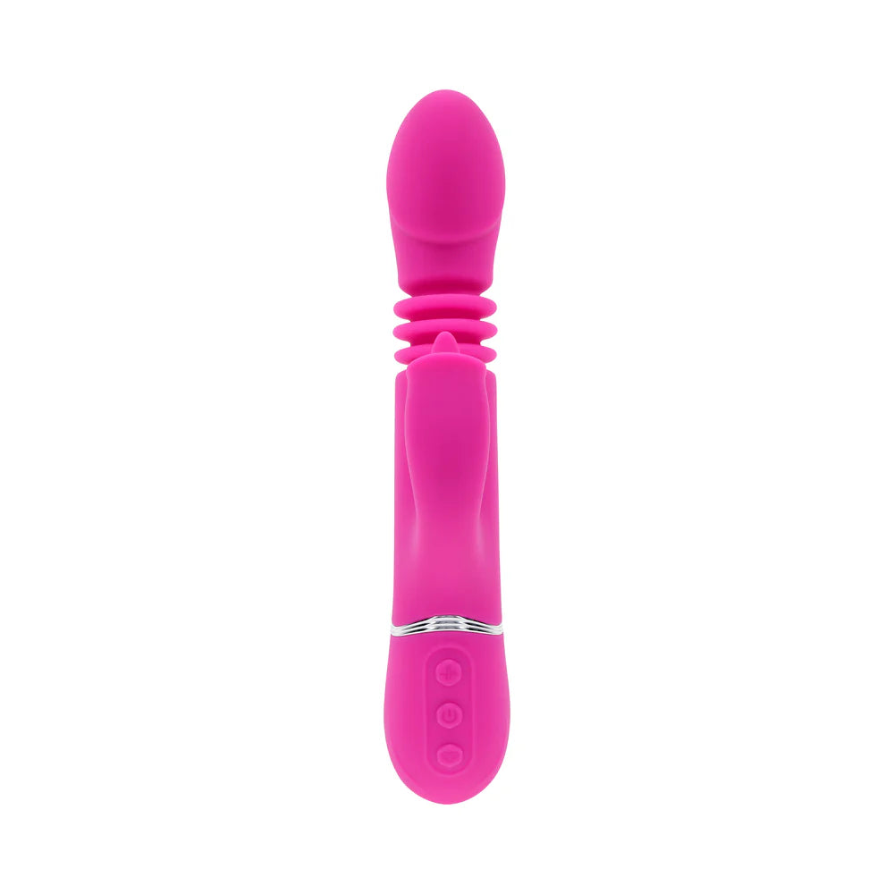 Evolved Pink Dragon Rechargeable Silicone Multi Vibrator