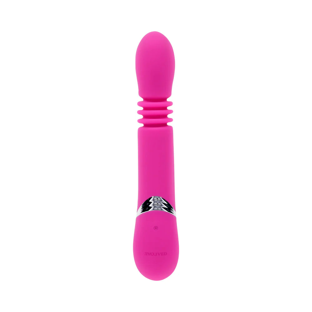 Evolved Pink Dragon Rechargeable Silicone Multi Vibrator