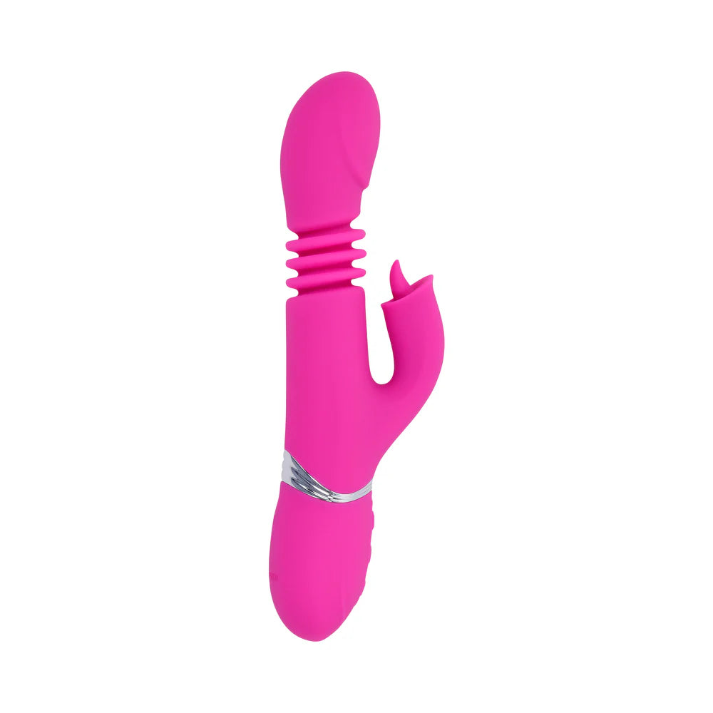 Evolved Pink Dragon Rechargeable Silicone Multi Vibrator