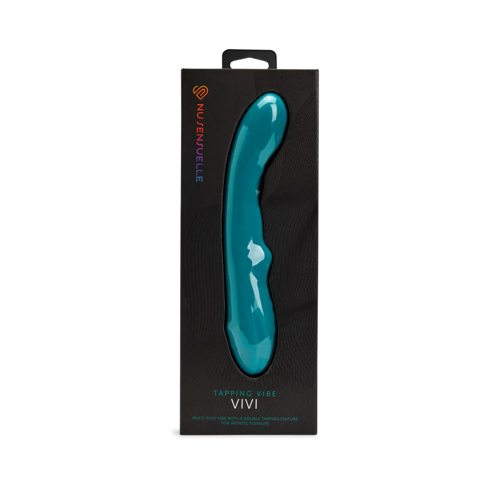 Nu Sensuelle Vivi Rechargeable Silicone Double Tapping Vibrator with Clitoral Stimulation