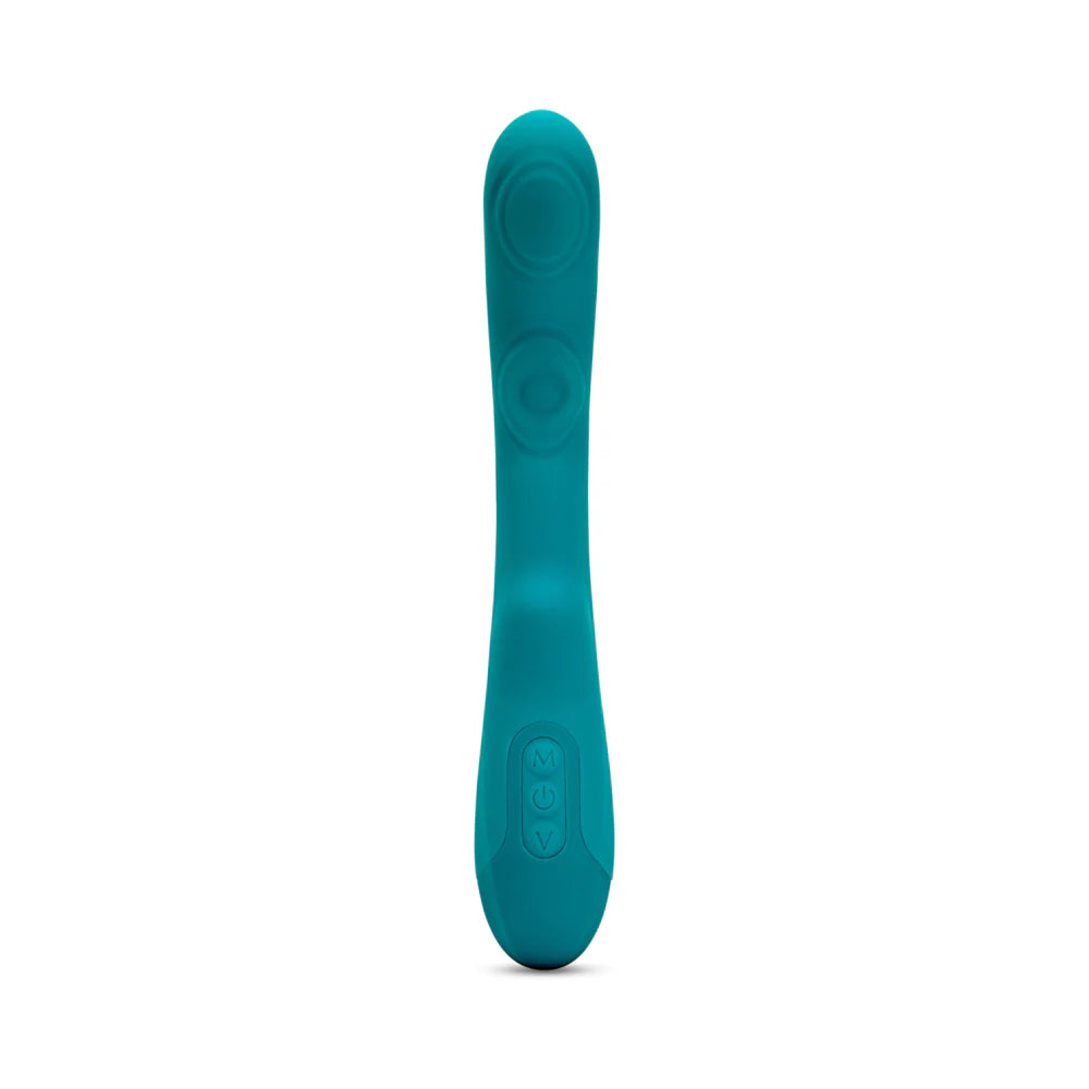 Nu Sensuelle Vivi Rechargeable Silicone Double Tapping Vibrator with Clitoral Stimulation