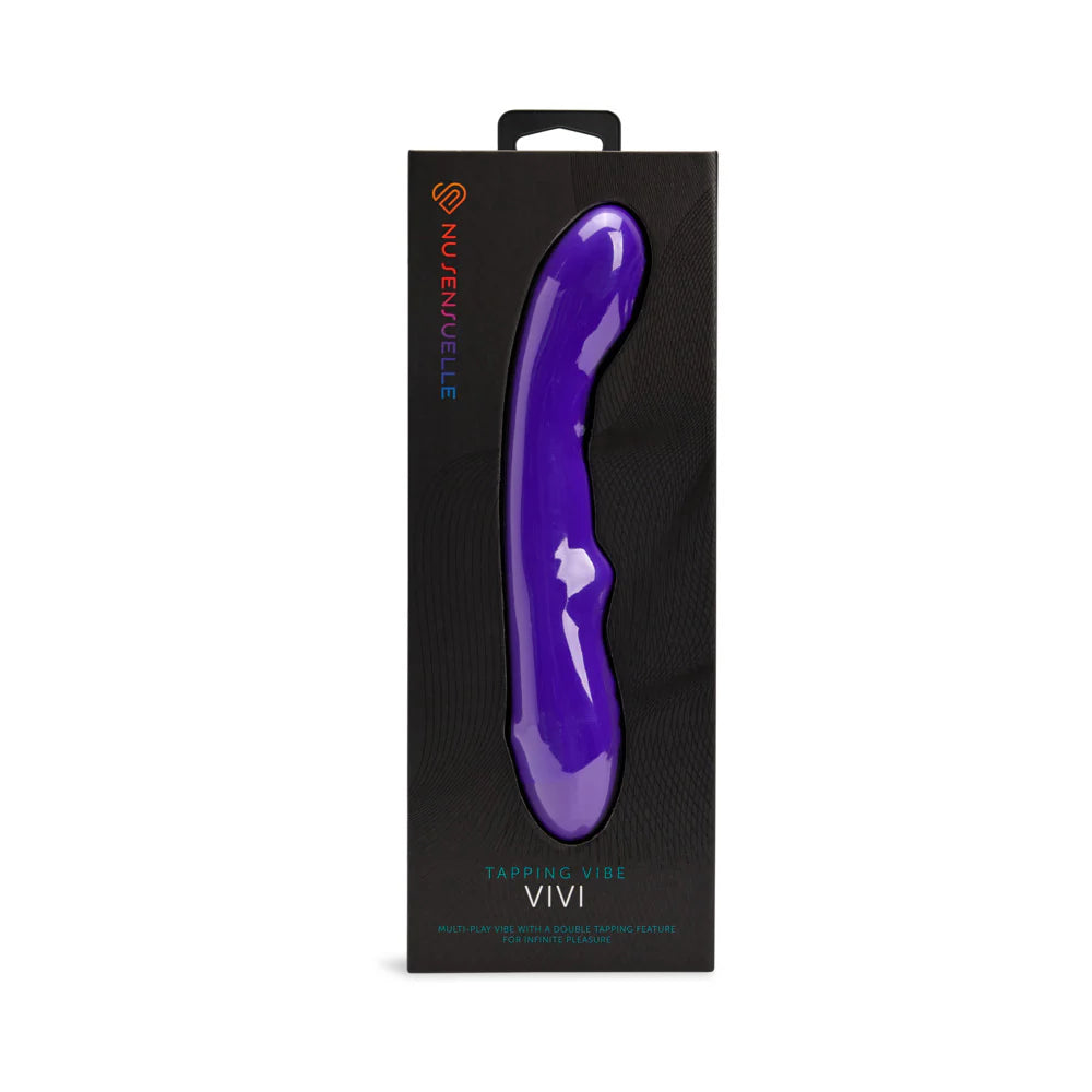 Nu Sensuelle Vivi Rechargeable Silicone Double Tapping Vibrator with Clitoral Stimulation