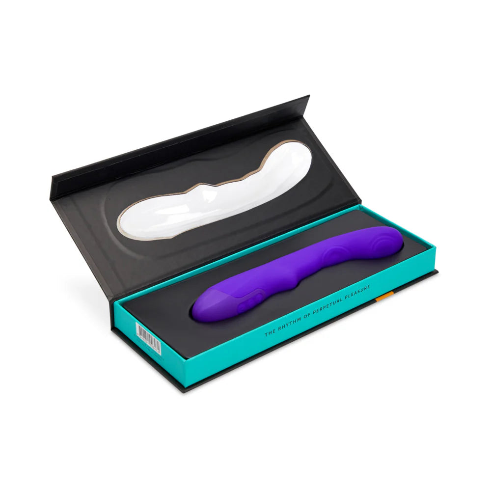 Nu Sensuelle Vivi Rechargeable Silicone Double Tapping Vibrator with Clitoral Stimulation