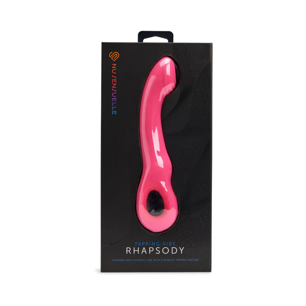 Nu Sensuelle Rhapsody Rechargeable Silicone Single Tapping Vibrator with Clitoral Stimulation