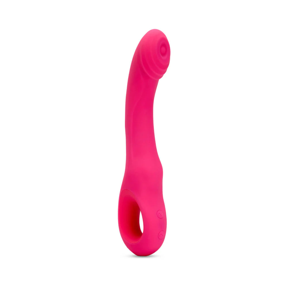 Nu Sensuelle Rhapsody Rechargeable Silicone Single Tapping Vibrator with Clitoral Stimulation