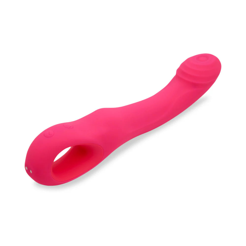 Nu Sensuelle Rhapsody Rechargeable Silicone Single Tapping Vibrator with Clitoral Stimulation