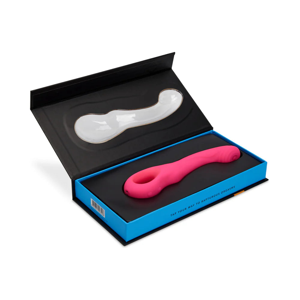 Nu Sensuelle Rhapsody Rechargeable Silicone Single Tapping Vibrator with Clitoral Stimulation