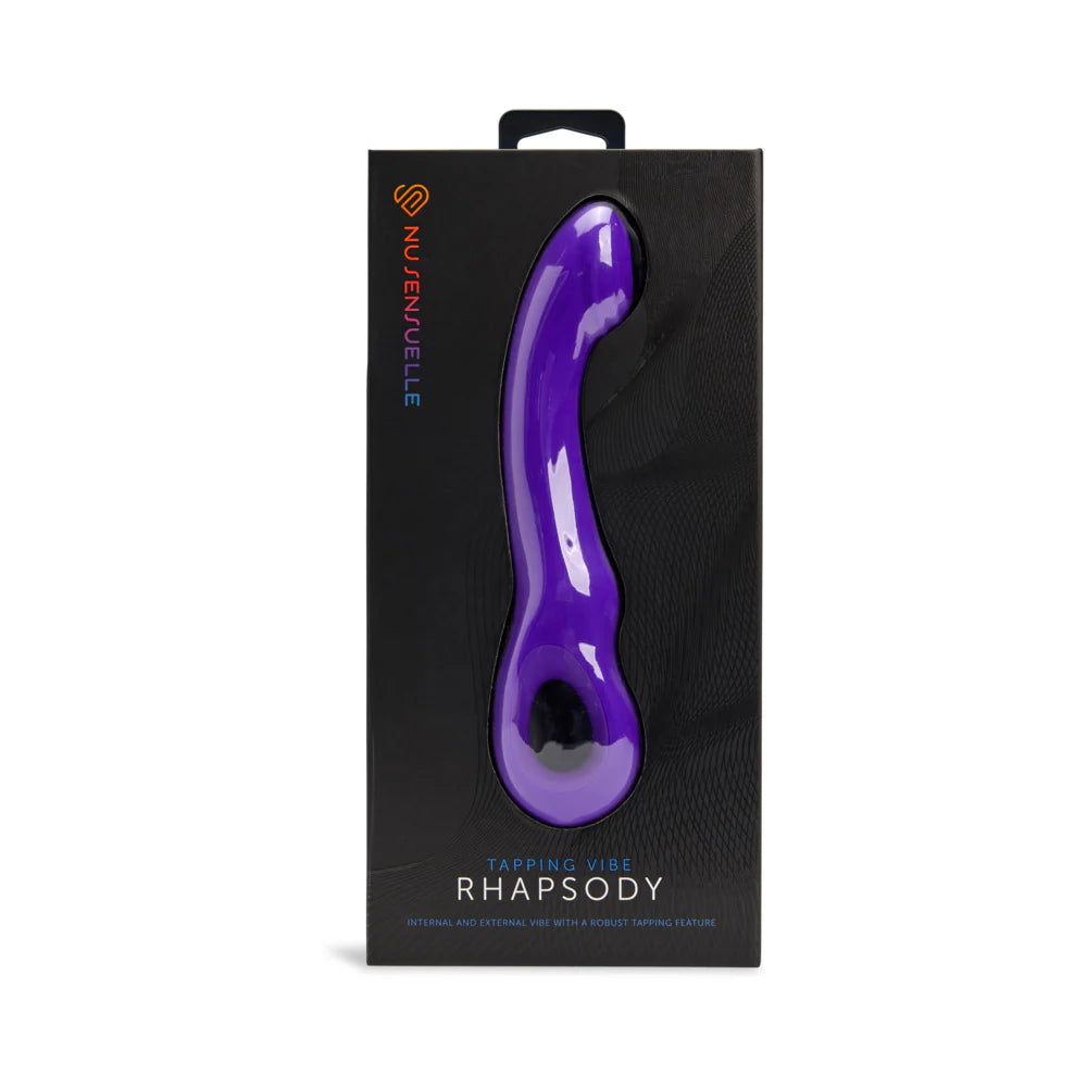 Nu Sensuelle Rhapsody Rechargeable Silicone Single Tapping Vibrator with Clitoral Stimulation