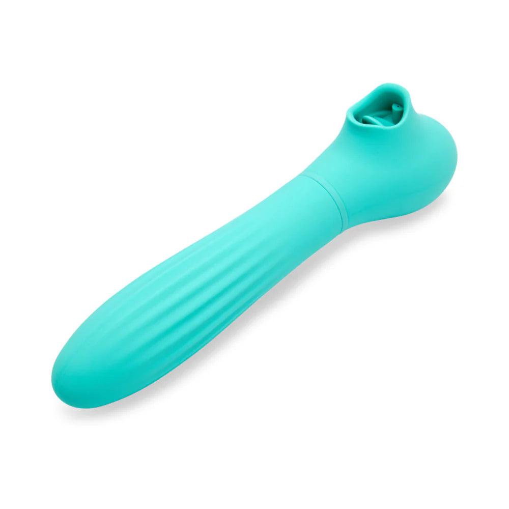 Nu Sensuelle Daisy Rechargeable Silicone Triple Action Thrusting Tongue Suction Vibrator