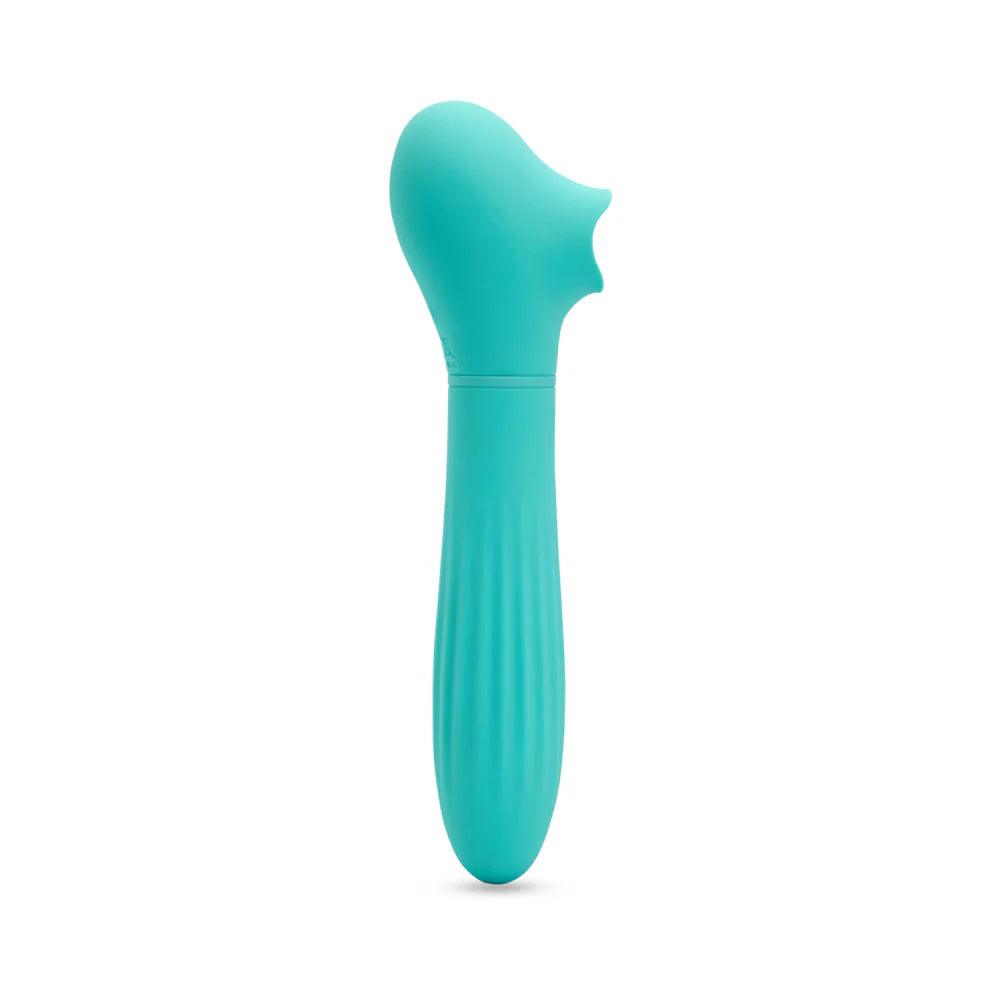 Nu Sensuelle Daisy Rechargeable Silicone Triple Action Thrusting Tongue Suction Vibrator