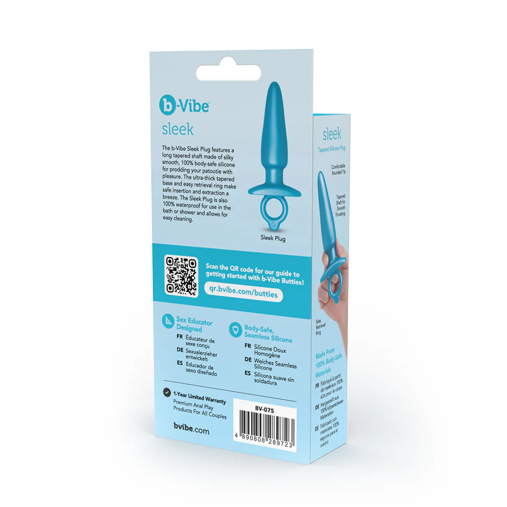 B-Vibe Butties Sleek Tapered Silicone Plug