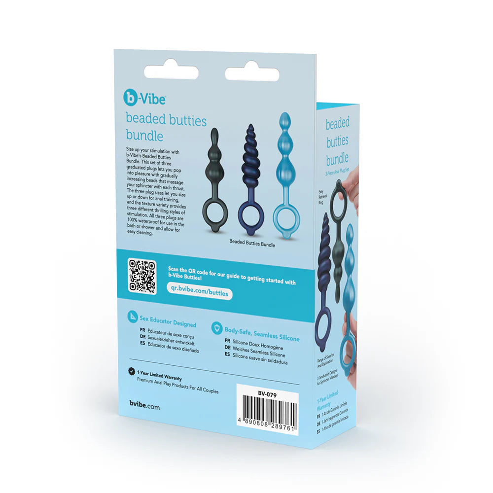 B-Vibe Beaded Butties Bundle 3-Piece Anal Plug Set