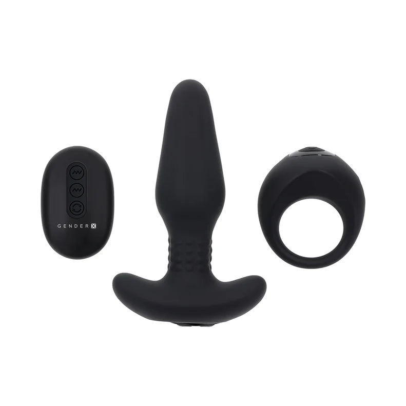 Gender X Teamwork Rechargeable Silicone Anal Plug with Remote Control