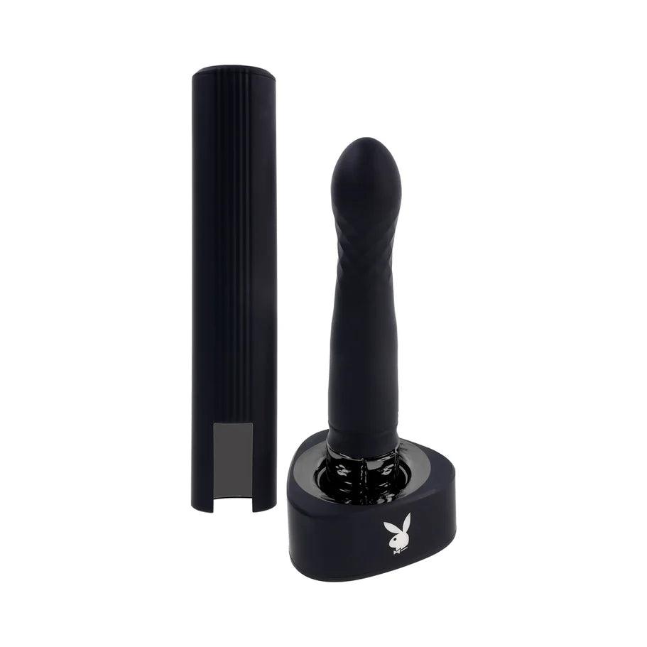 Playboy Pleasure Zone Rechargeable Silicone Light-Up Vibrator - Black