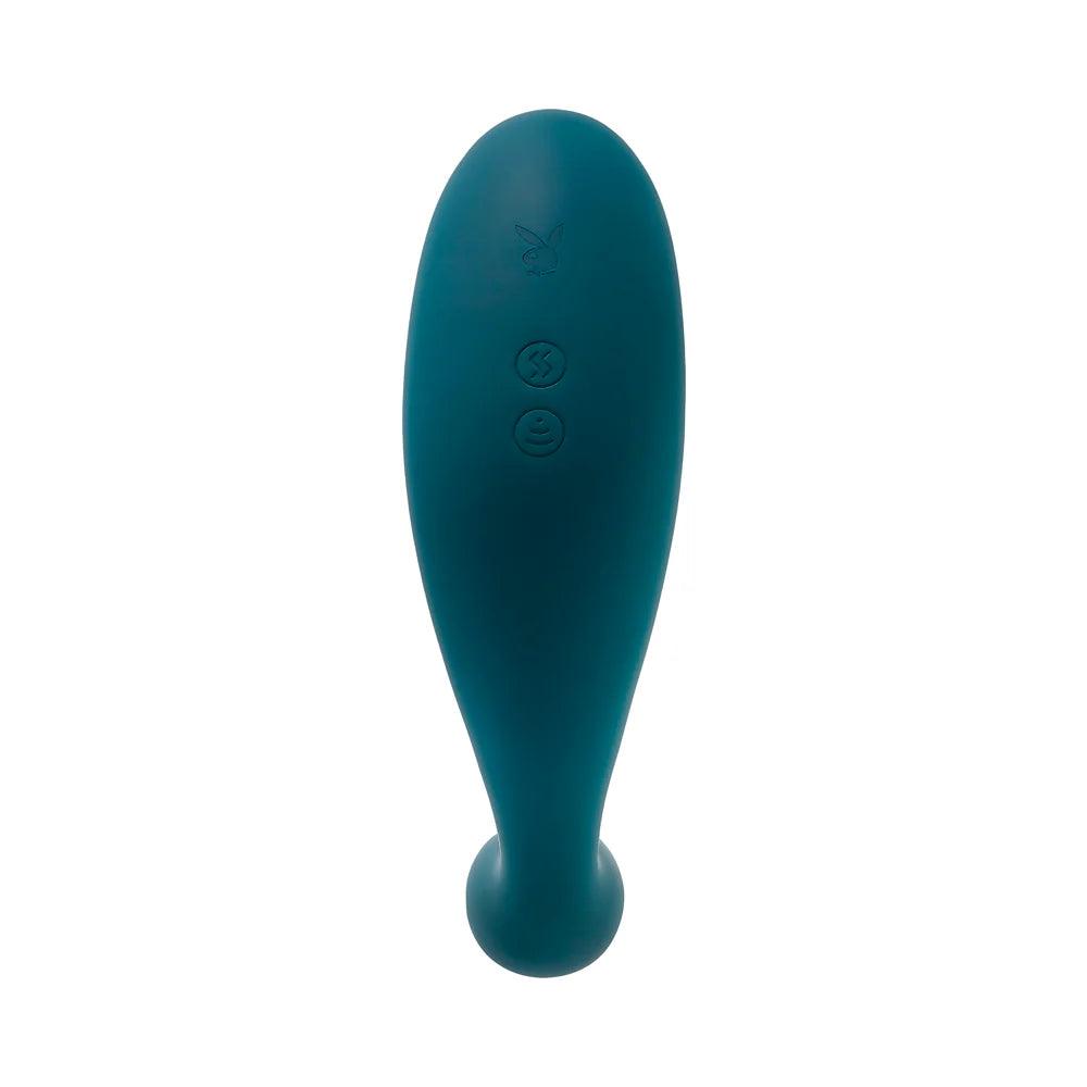 Playboy Charmer Rechargeable Silicone Dual Vibrator with Clitoral Stimulation