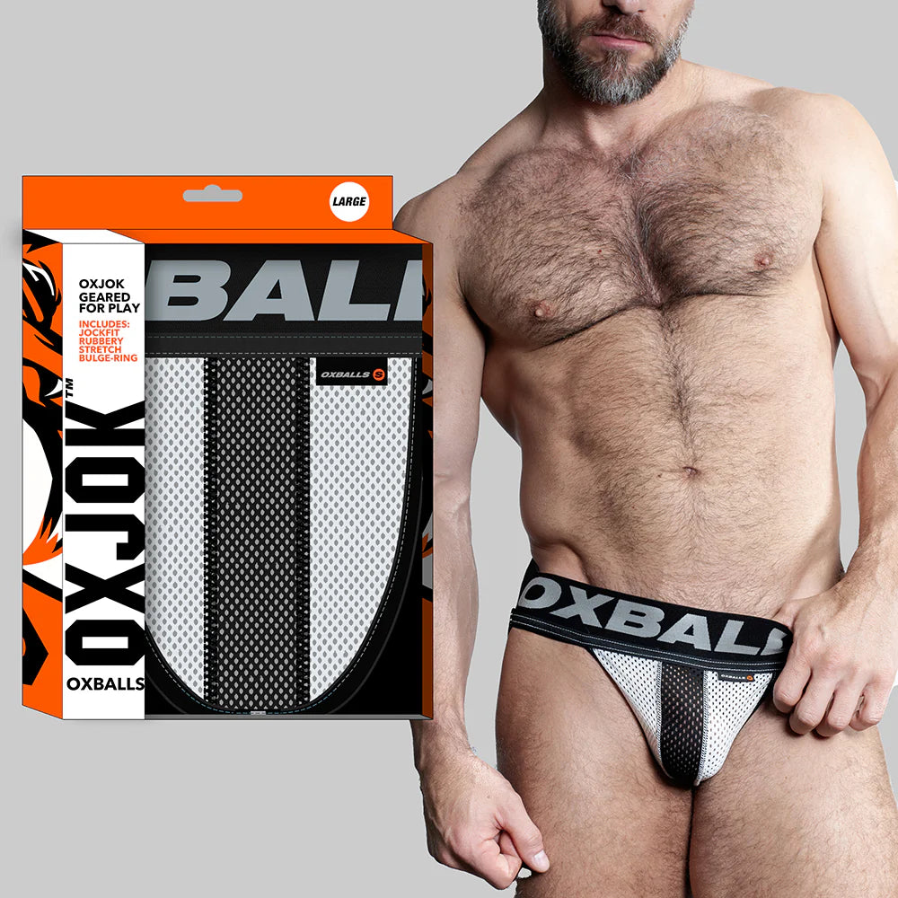 Oxballs Oxjok Airmesh Swagger Slider-Strap Jock Ice White