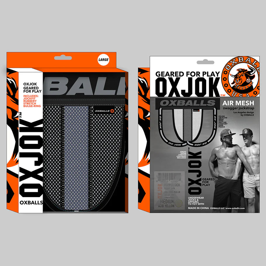 Oxballs Oxjok Airmesh Swagger Slider-Strap Jock Tar Black