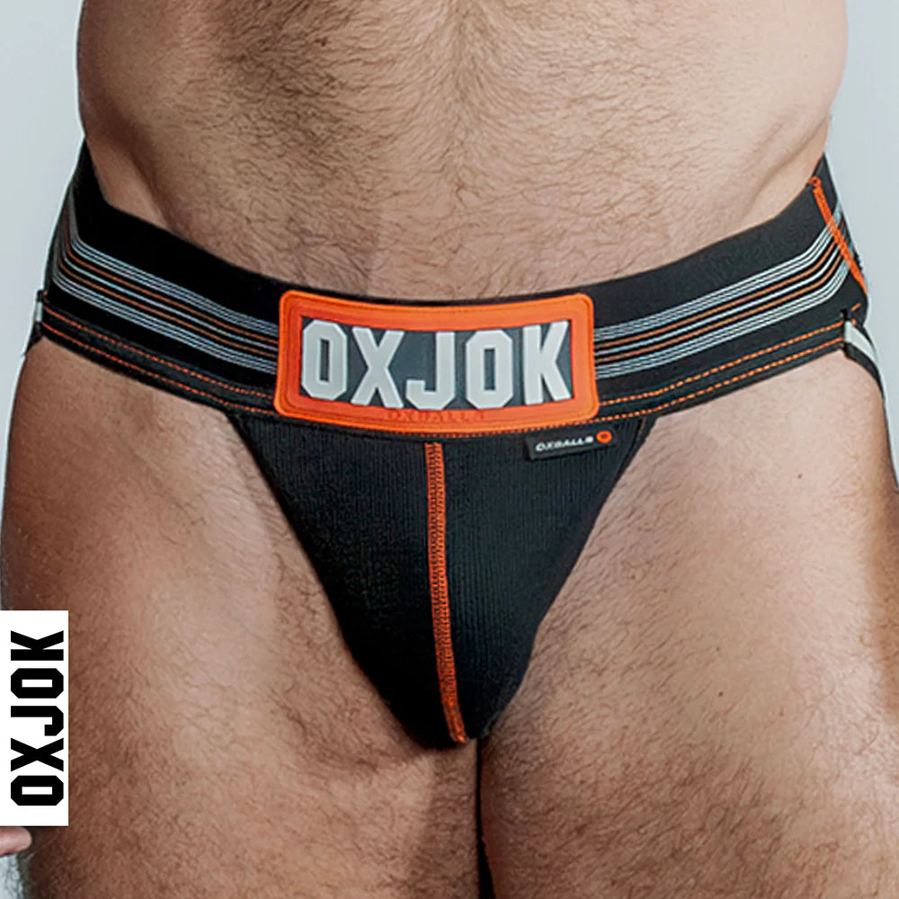 Oxballs Slingjock Upthrust Slider-Strap Jock Black Iron