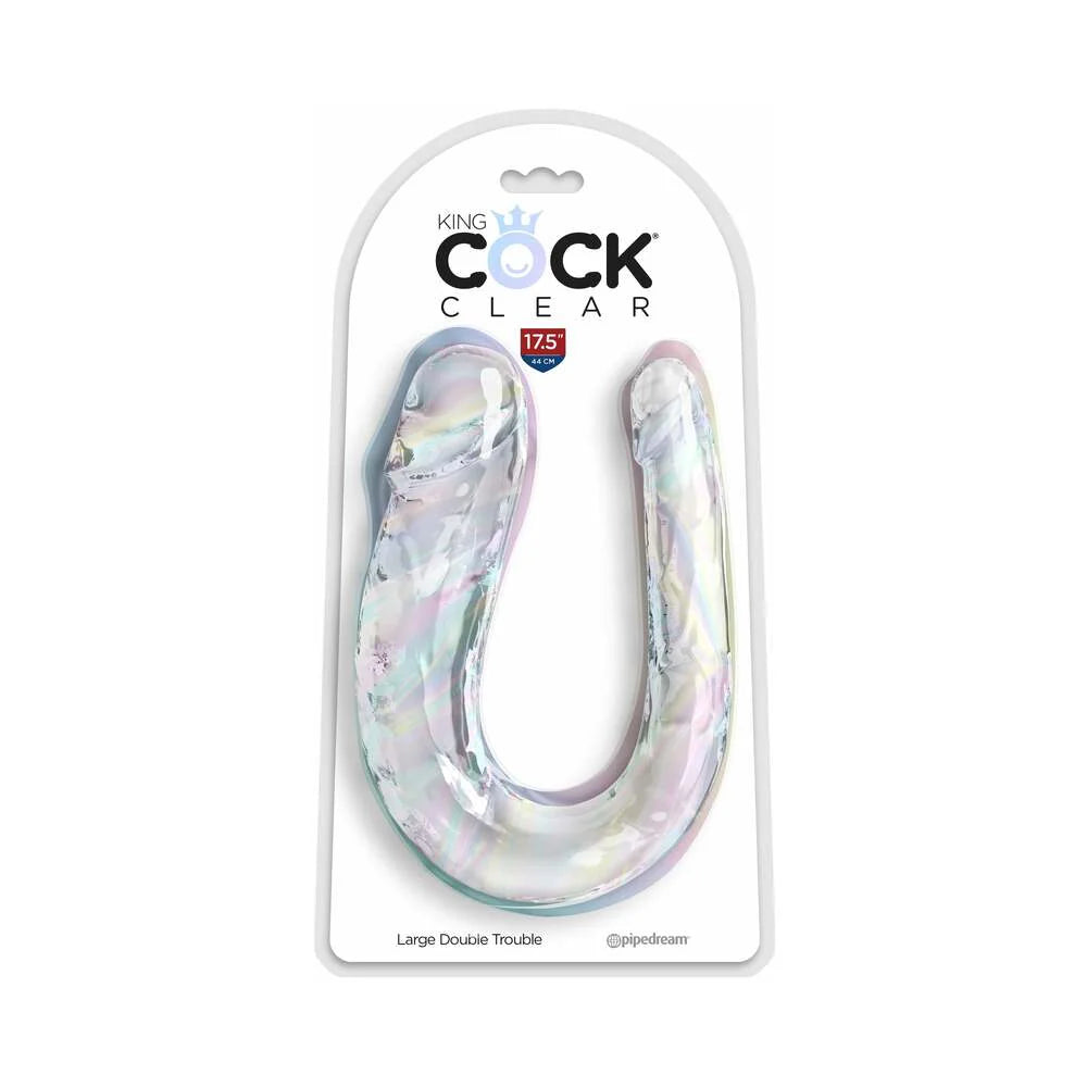 Pipedream King Cock Clear Double Trouble