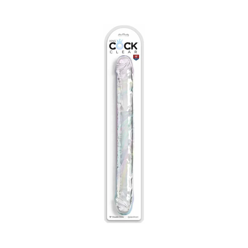 Pipedream King Cock Double Dildo 18 in. Clear