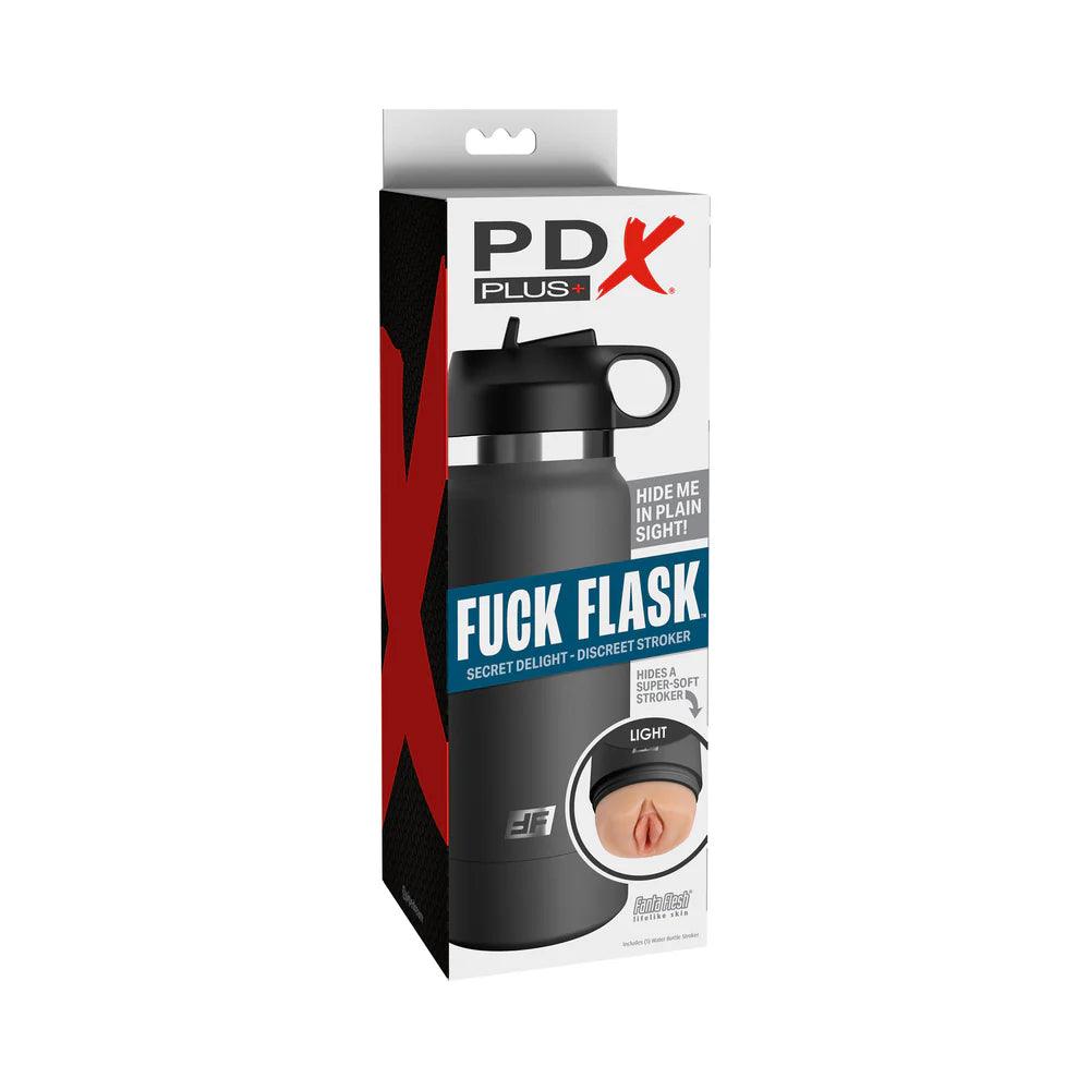 PDX Plus Fuck Flask Secret Delight Discreet Stroker Grey Bottle